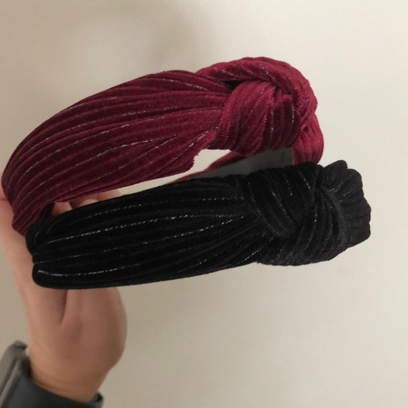 Accessories - Two Velvet Metallic Headbands